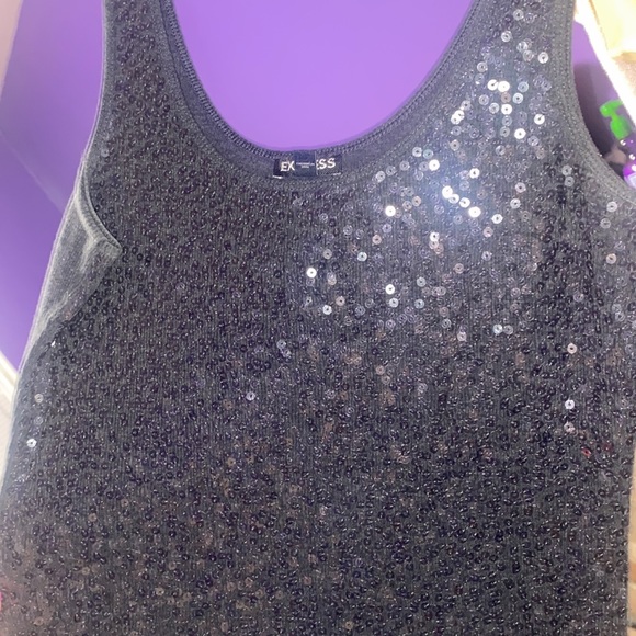 shiny sequence tank top from Express - Picture 7 of 10